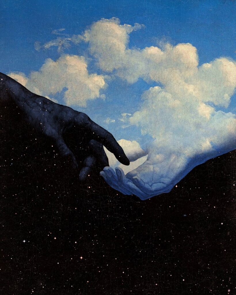 hands dark and light